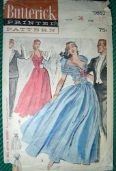 5657 '51 MRS.ARTHUR MURRAY ETHEREAL BALLGOWN,OVRSKIRT PATTERN 16